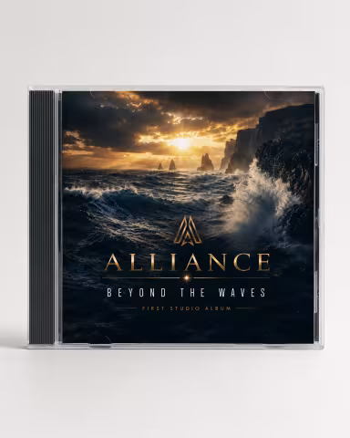 Beyond The Waves Album physical CD edition by Alliance with dramatic ocean artwork on the front cover