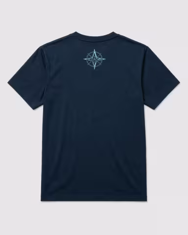 Dark blue Northern Lights T-Shirt with aurora-inspired Alliance artwork back