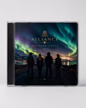 Physical edition of the Northern Lights EP by Alliance with aurora-inspired cover artwork
