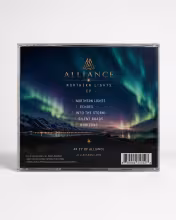 Bakhlið Northern Lights EP-plötunnar með fimm laga lagalista