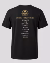 Bakhlið svarts tónleikaferðabols innblásins af Unbroken-plötunni og Summer Tour 2026