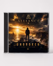 Unbroken Album physical CD edition by Alliance with dramatic golden cliff artwork on the front cover